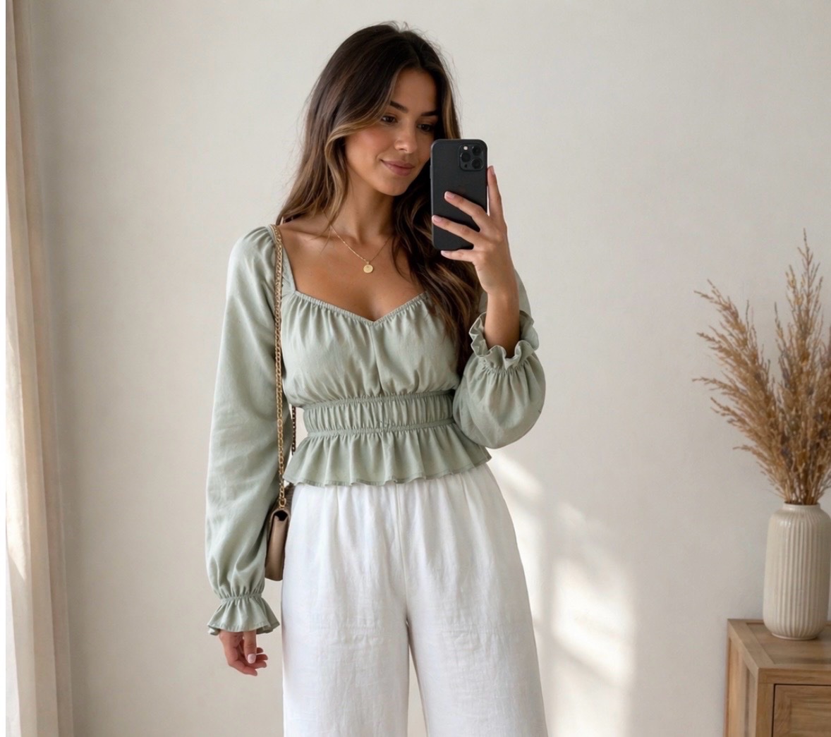 Chemise manches bouffantes 