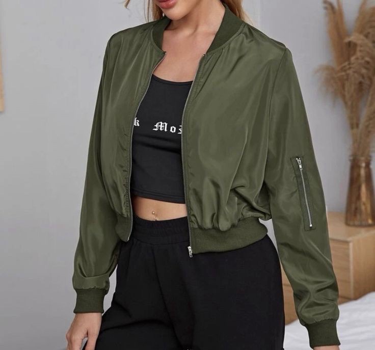 Veste légère Shein en vert militaire