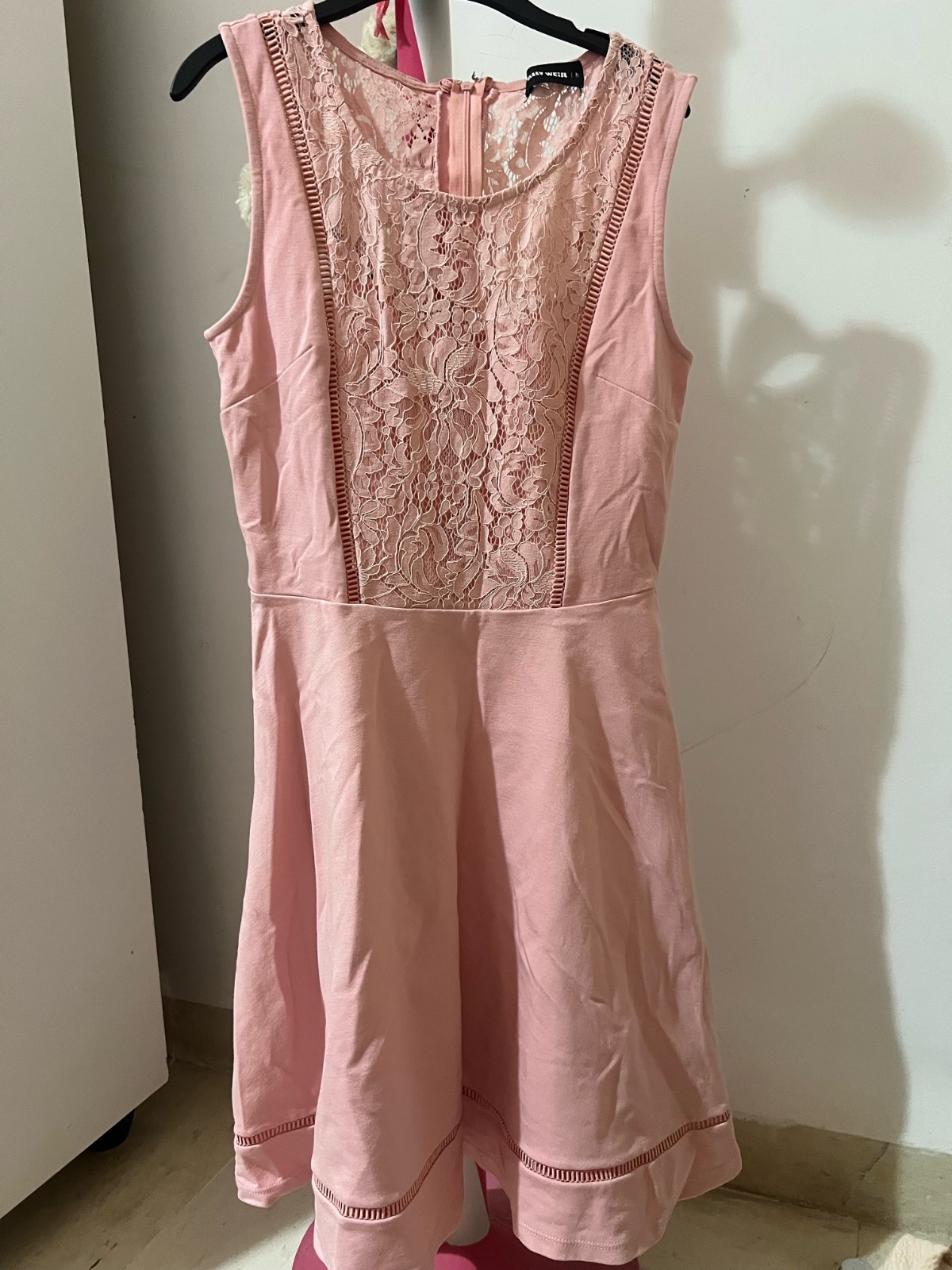 Robe soirée courte, rose-nude et taille M