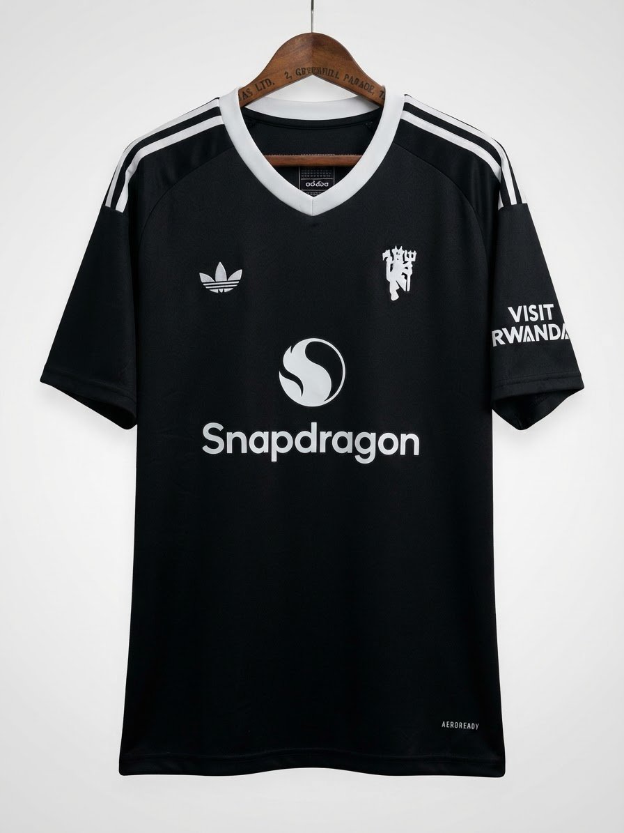 Adidas Manchester United GoalKeeper Shirt  black away top man utd