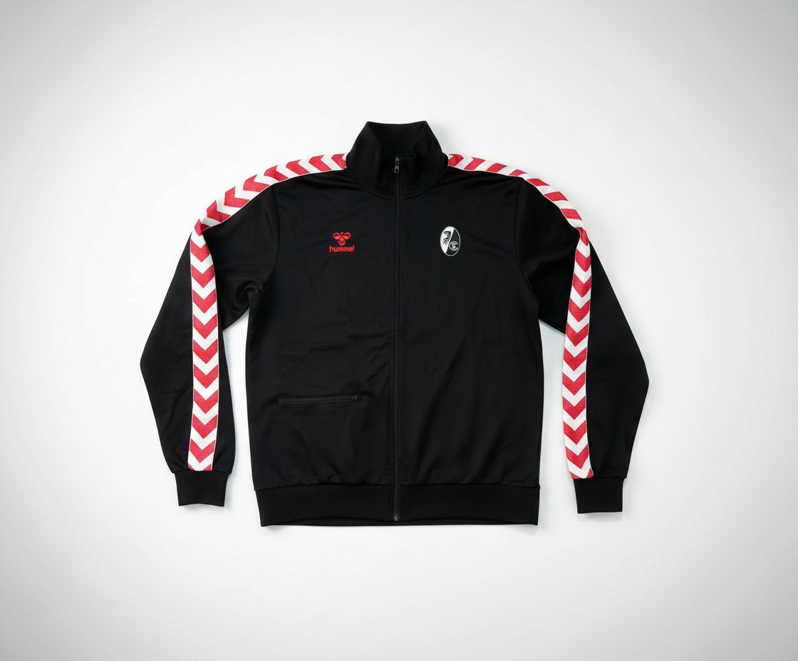 ⚫️⚪️SC Freiburg Training Track Top Jacket Hummel Black
