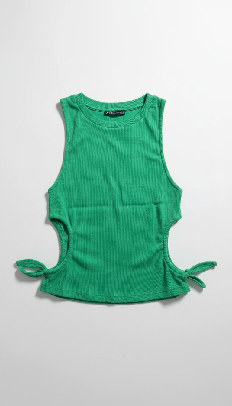 Haut vert avec des details 