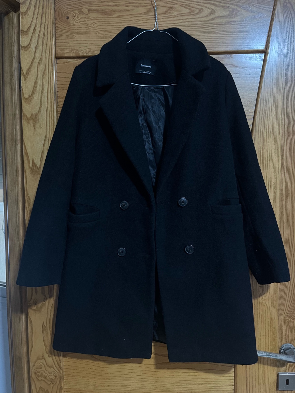 Manteau stradivarus cachemir noir taille s