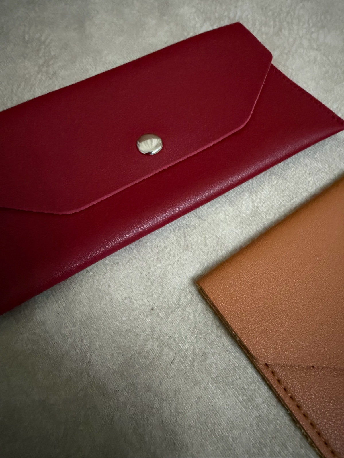 Promo ✨❤️ Porte billets simili cuir rouge bordeau ♥️