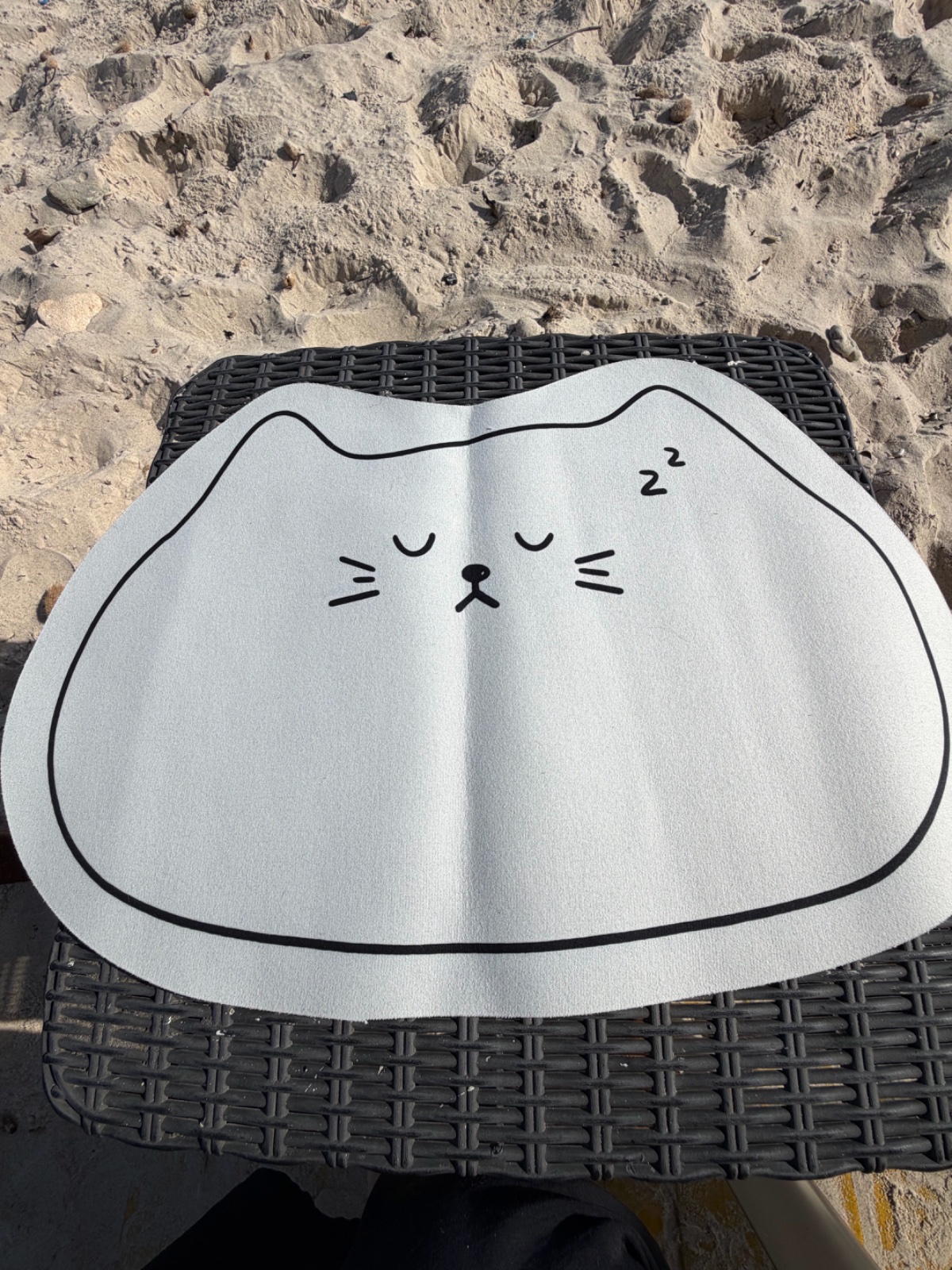 Tapis anti derappant tete de chat 😍😻🐾🤍 Dimensions : 55/ 36 cm 