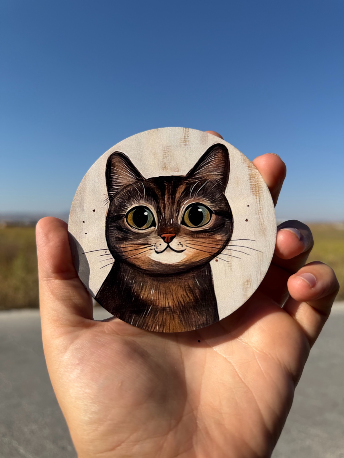 Lot de 2 sous tasse en bois 🐾✨😻🪵