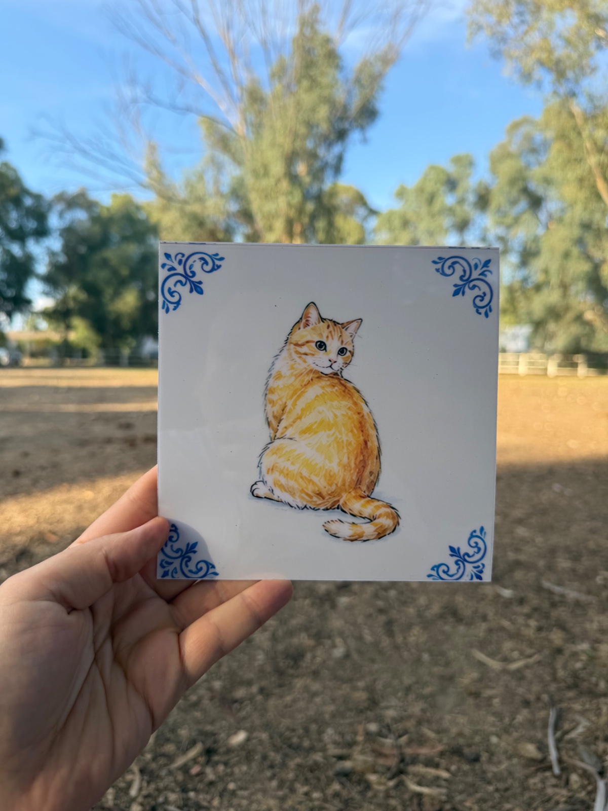 Sticker mural style tuile lot de 9 chats 