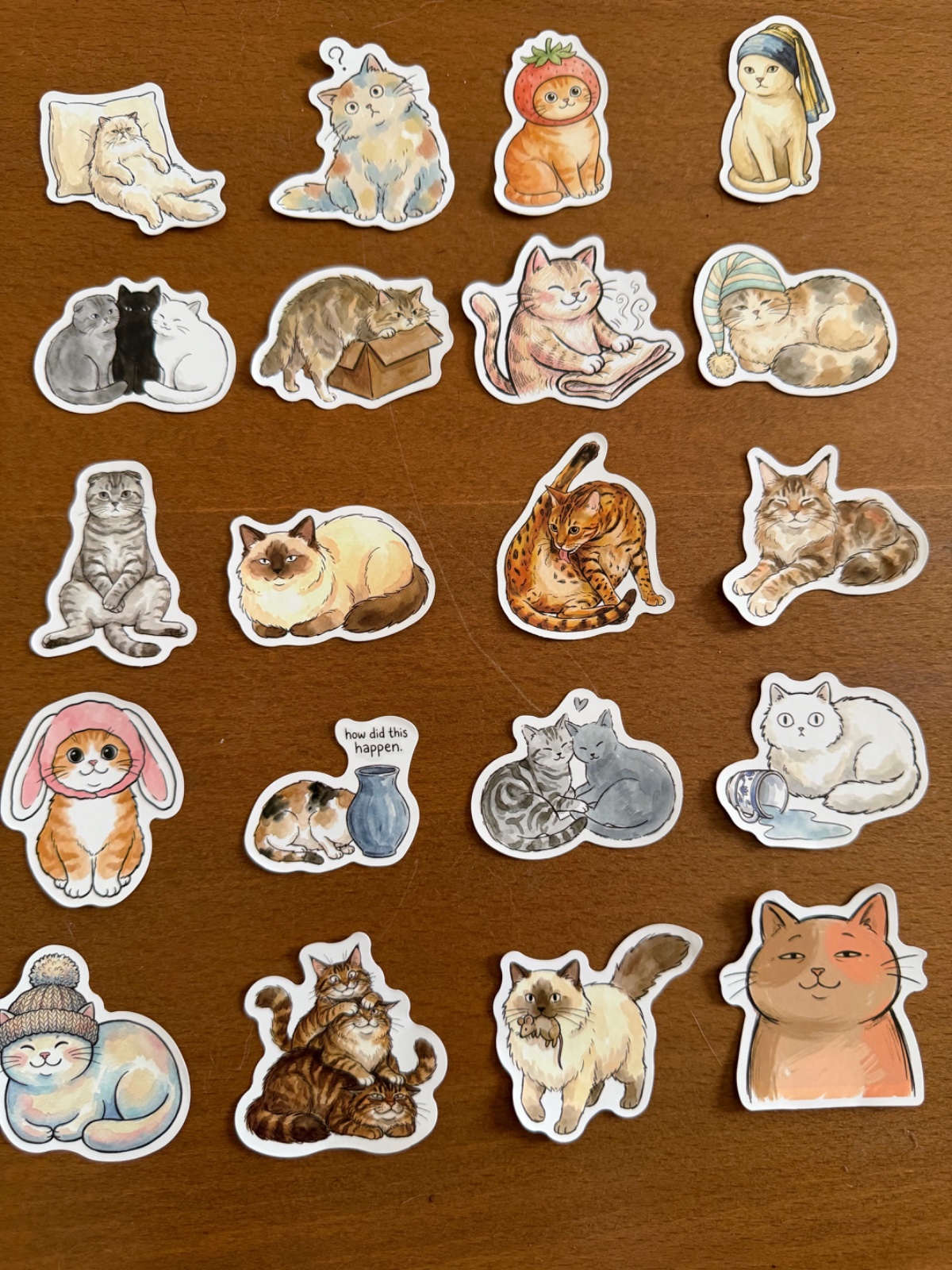 Lot de 25 stickers chats ❤️
