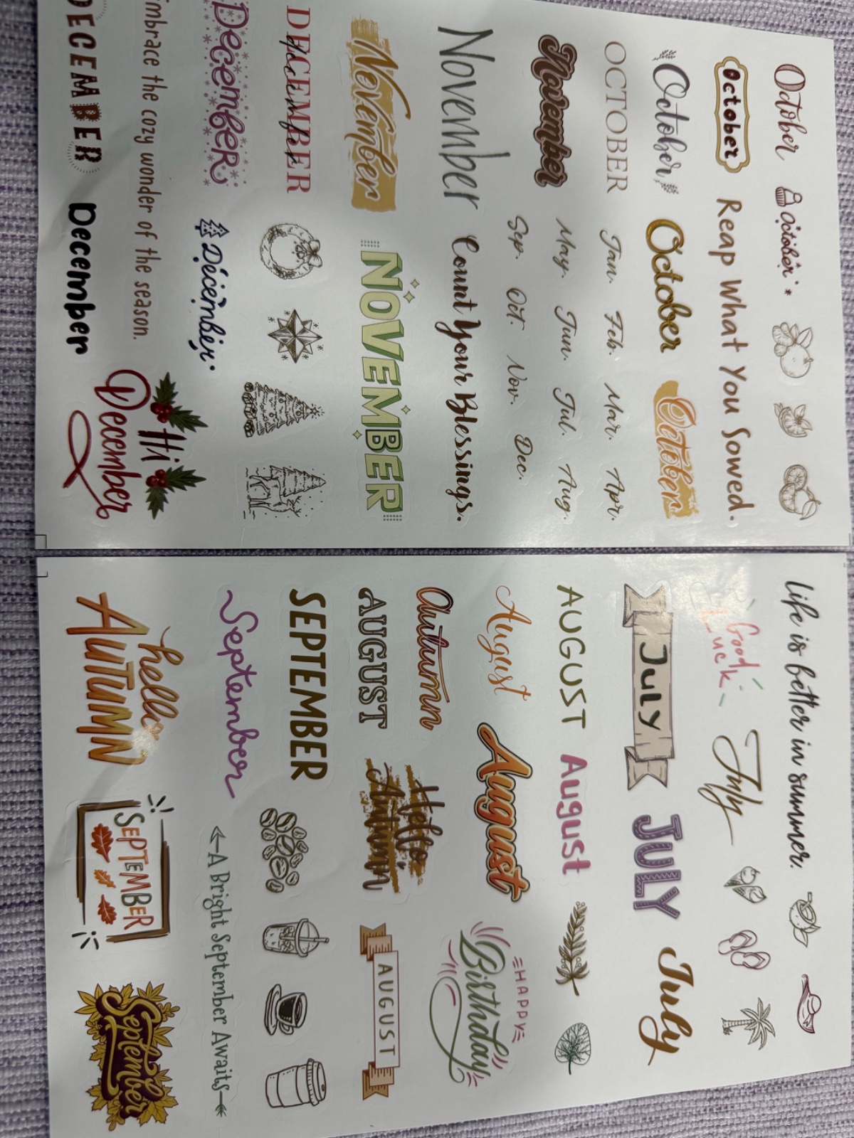 Upgrade your AGenda lot de 4 pages stickers pour ajouter une gouche a votre agenda 