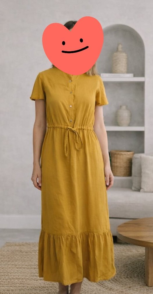 Robe  jaune moutarde
