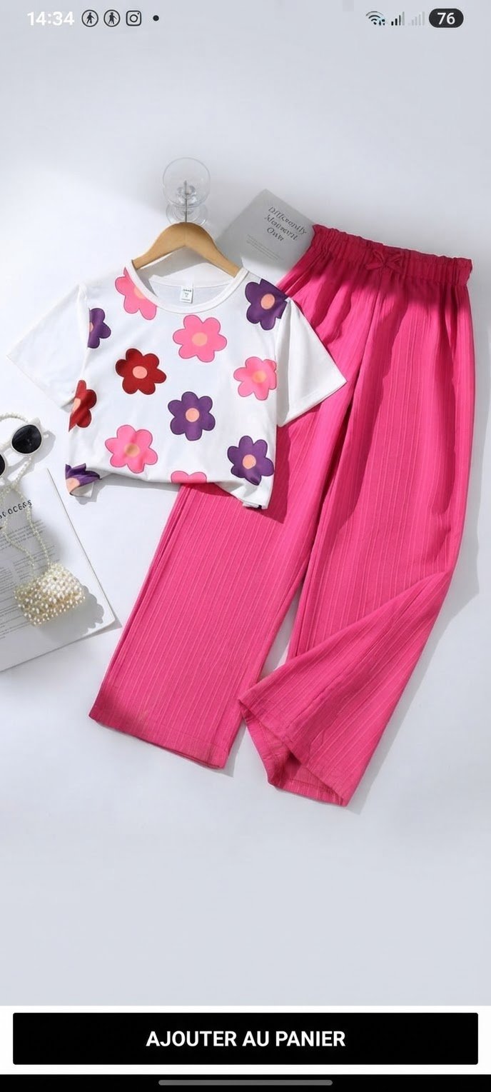 Ensemble filles rose
