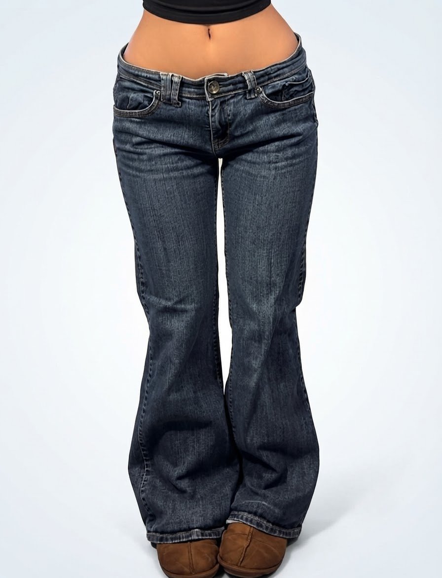 Jean bootcut vintage low rise medium dark wash