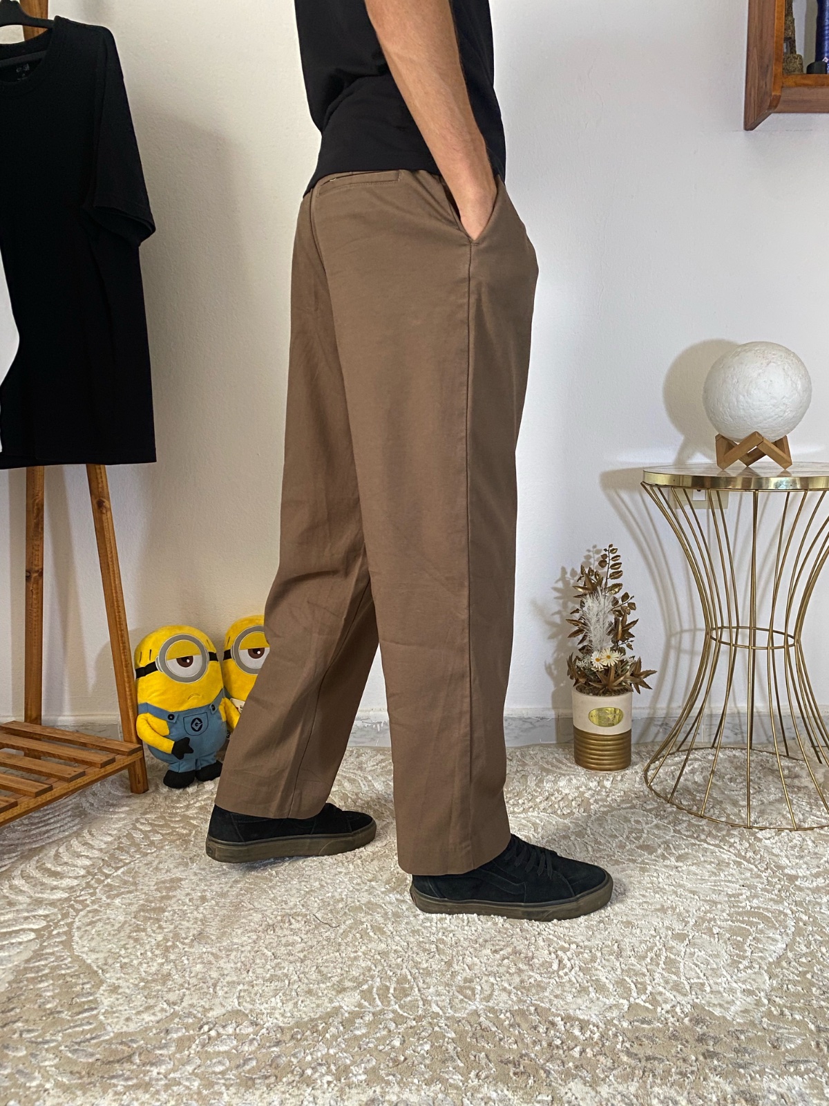 Zara Modern Brown Pleated Trousers