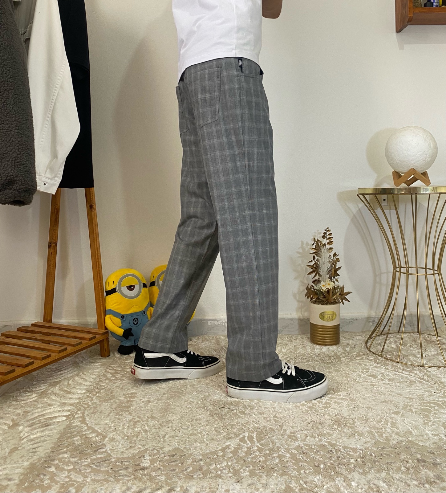 -Hörst Grey Plaid 5-Pocket Trousers