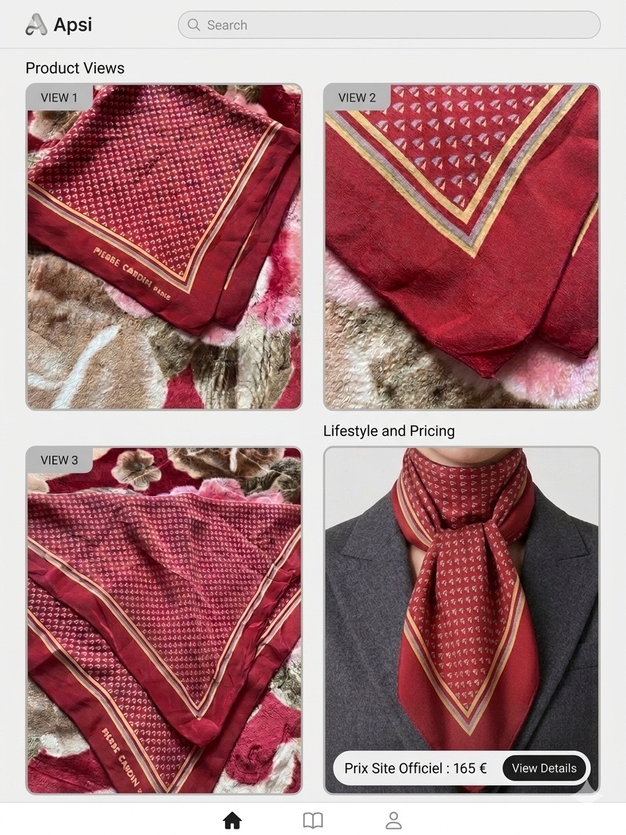 Foulard PIERRE CARDIN authentique 