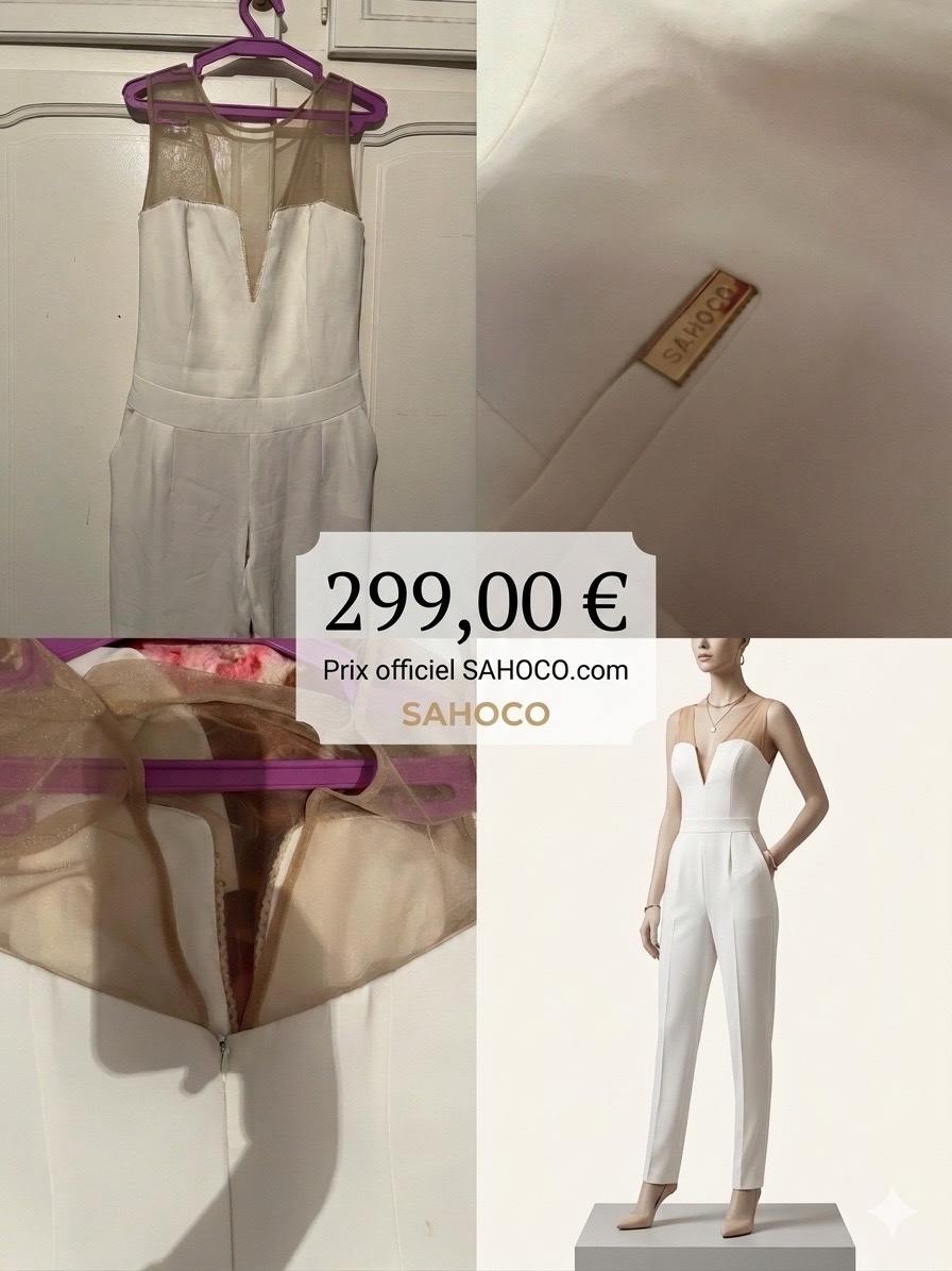 Combinaison SAHOCO pour fiançaille ou occasion en trés bon état 