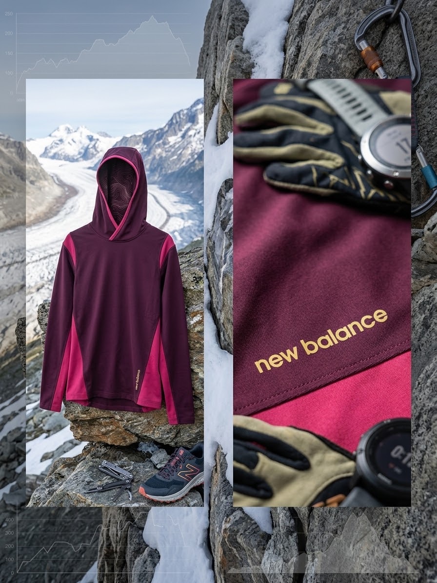 Haut à capuche New Balance - Prune & Rose fuchsia ✨