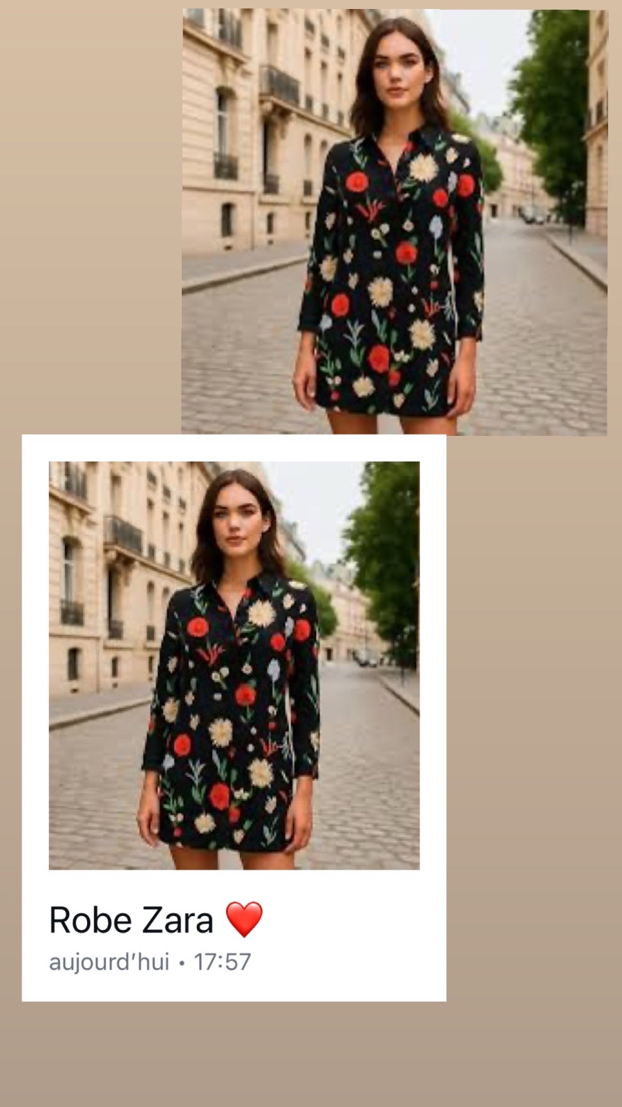 Robe chemise ZARA 🖤