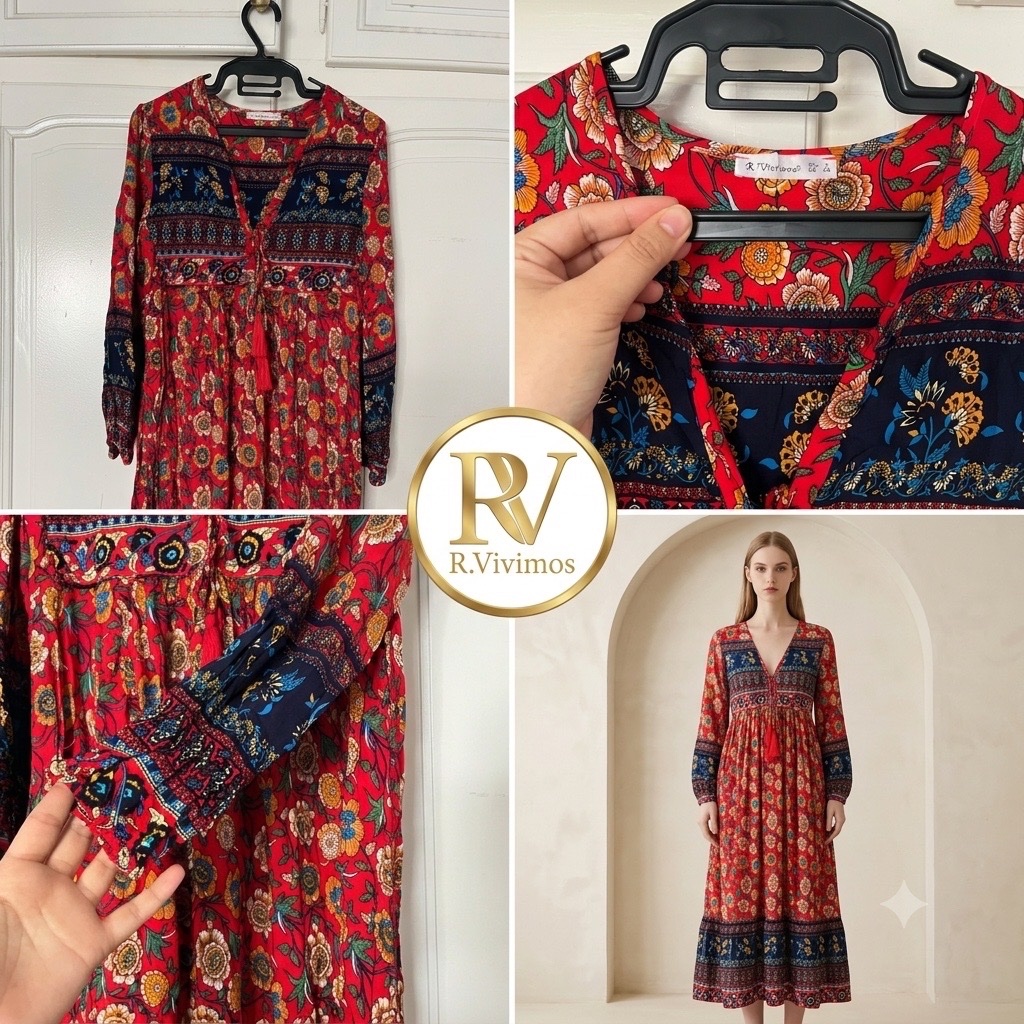 Robe bohémique ❤️💙🧡
