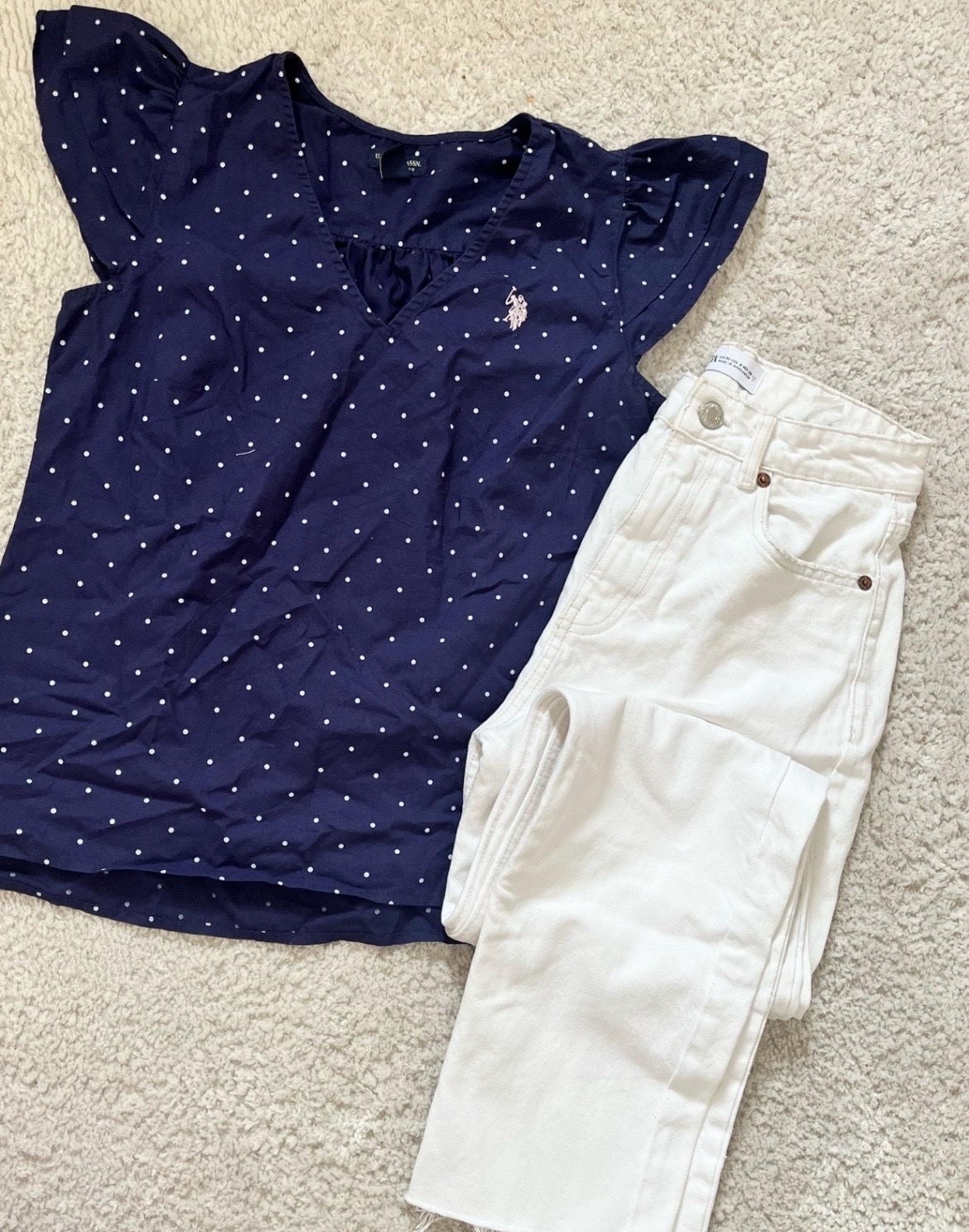 Haut polo et jean zara