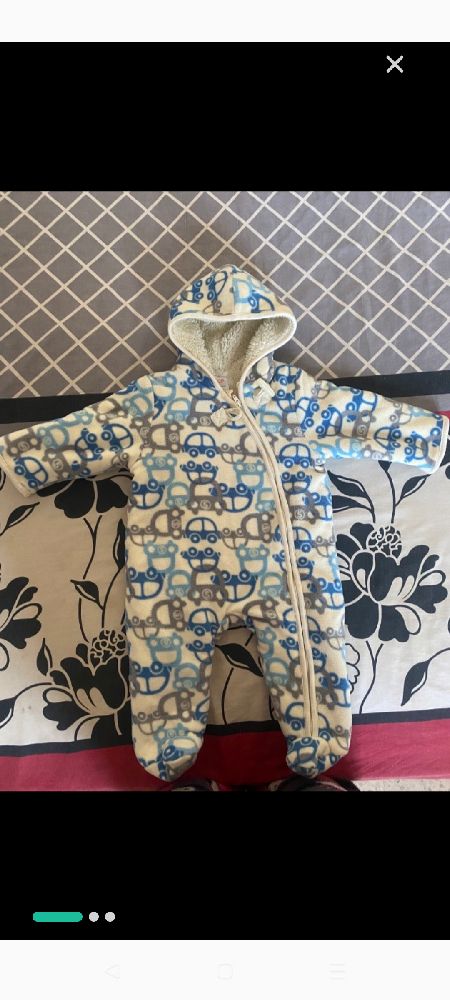 Manteau bebe 3-6 mois bleu dafdouf