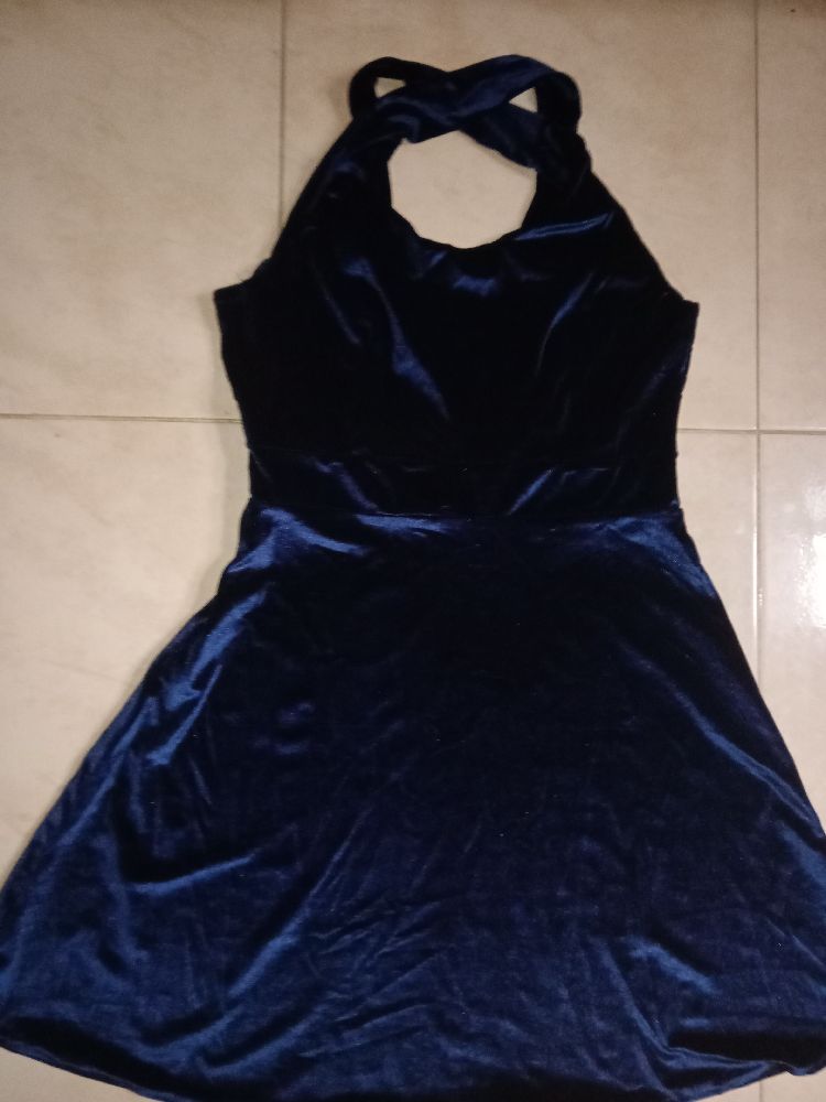 Robe velours bleu nuit 👗
