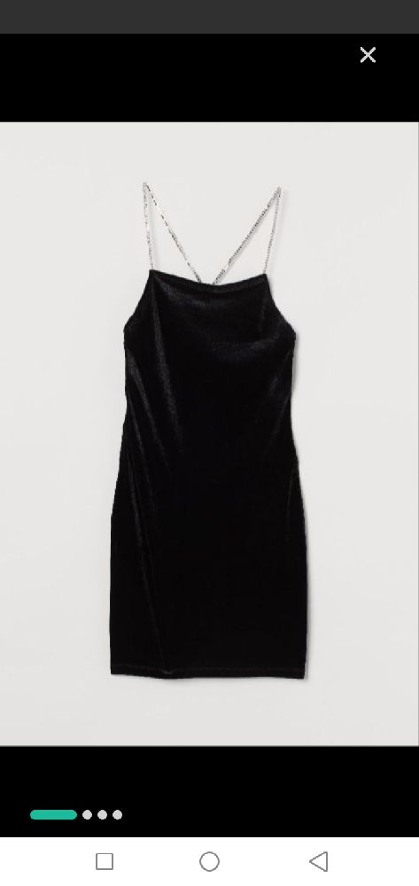  robe courte de la marque H&M bretelles en strass
