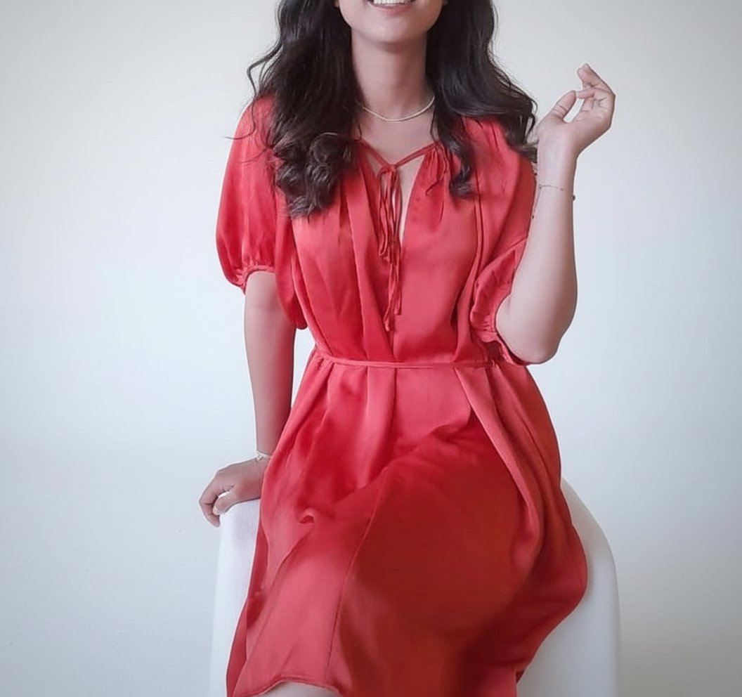 Robe en satin 