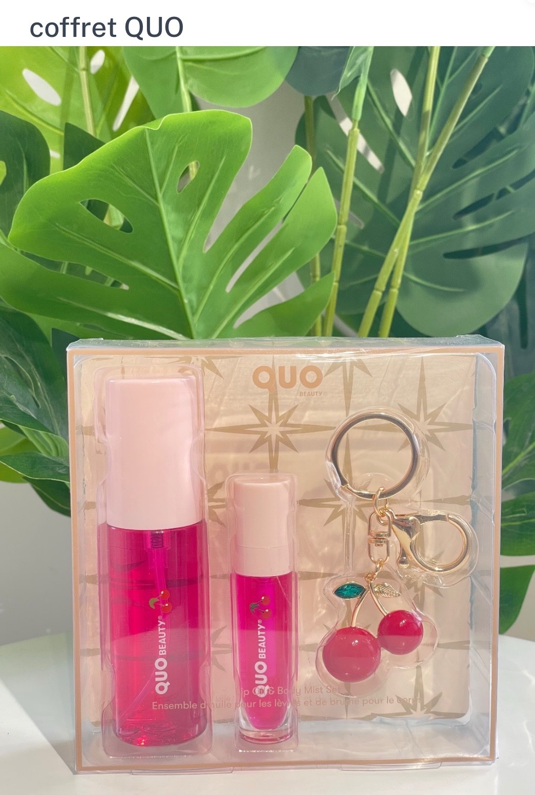 Ensemble QUO BEAUTY : huile à lèvres & brume piur le corp