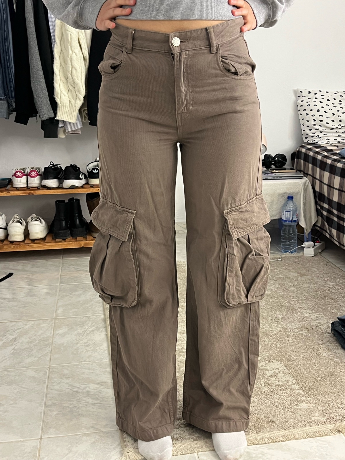 Jean cargo marron