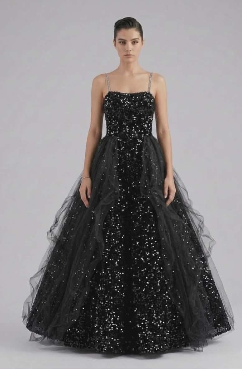 ✨  robe de soirée longue noire 🖤