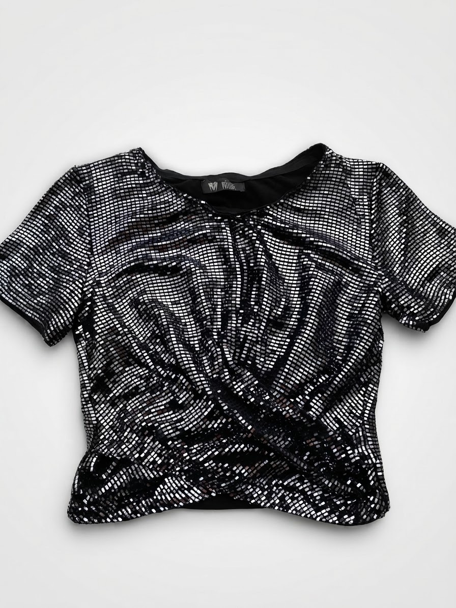 Pull paillette taille 36 noir c