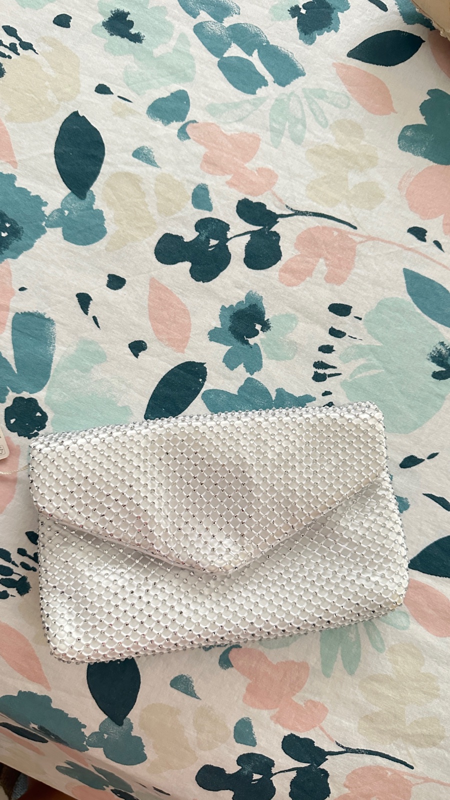 Pochette soiree blanche a strass