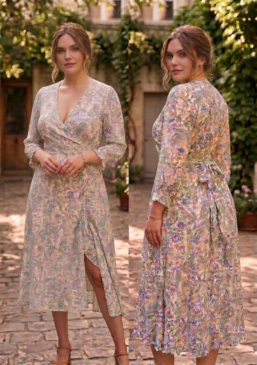 Robe fluide estivale à imprimé floral