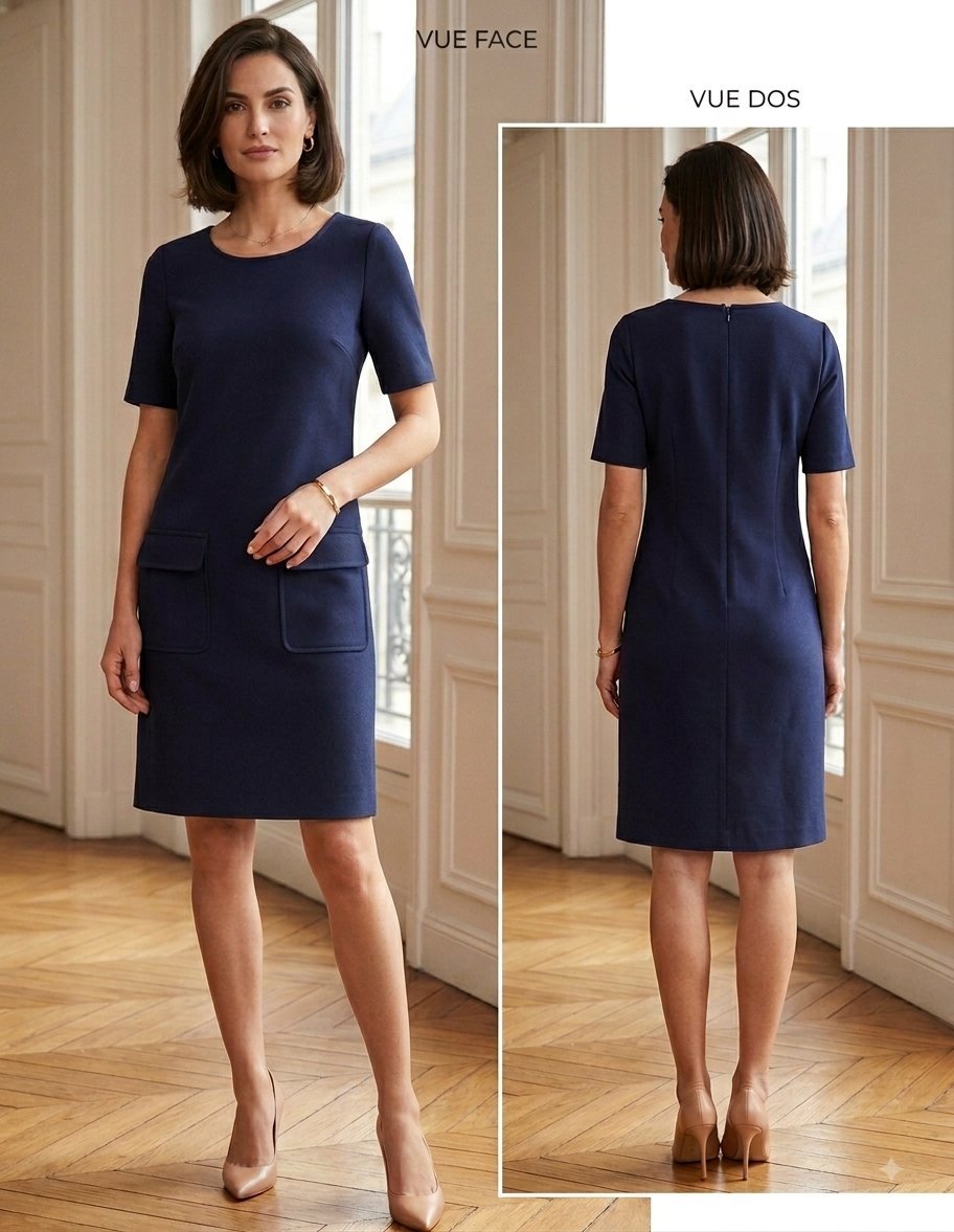 Robe bleu marine chic