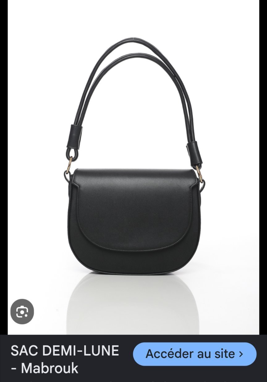 Sac demi lune noir 
