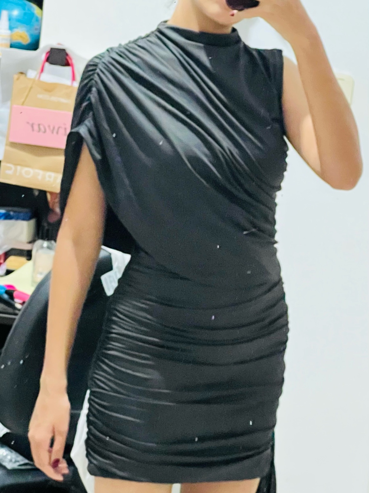 Robe soirée gris foncé