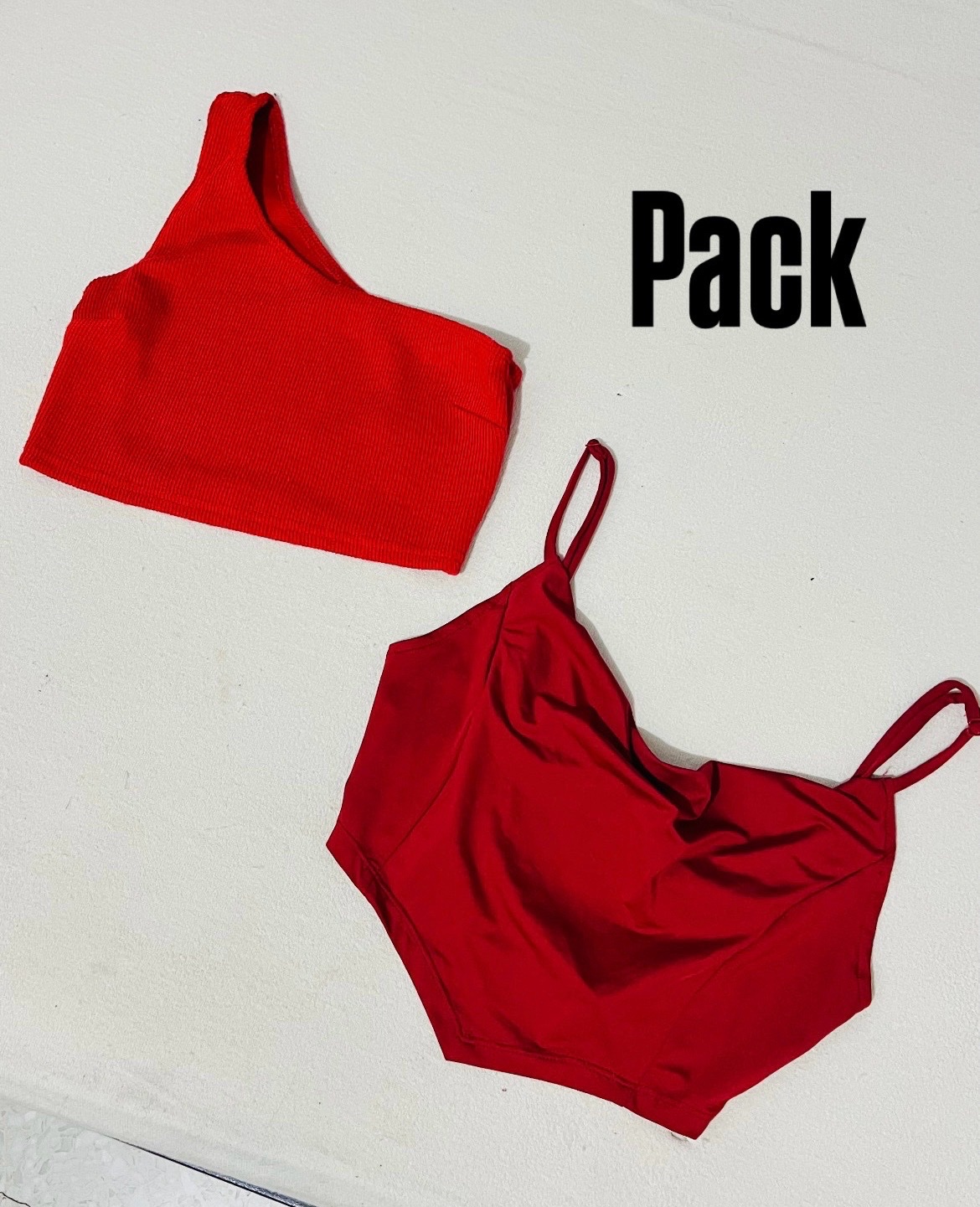Pack 2 hauts rouges