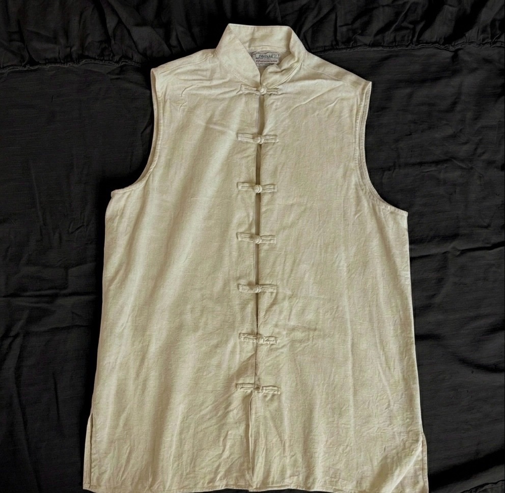 Gilet blanc cassé