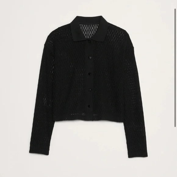 Banana Republic Button front crochet cardigan sweater