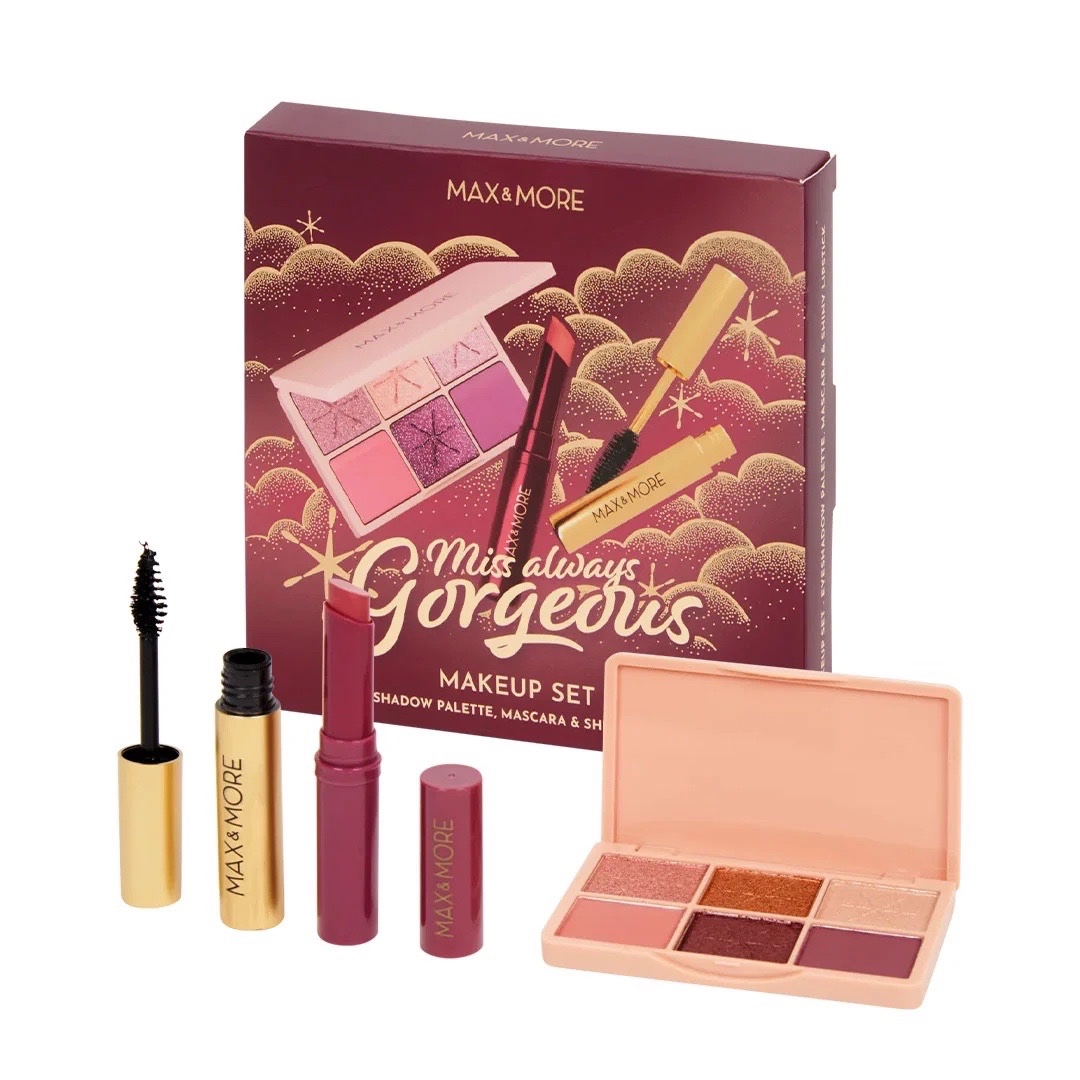 Pack Max & more mascara+lipstick +palettr
