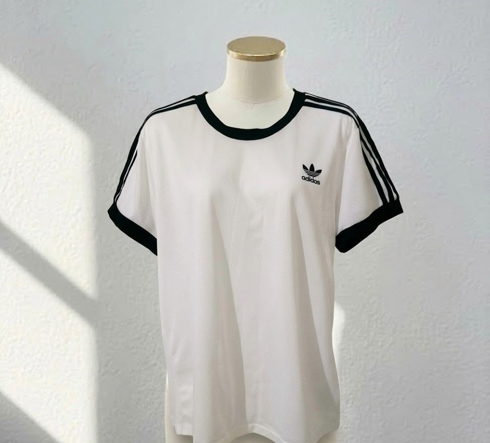 T-shirt Ringer adidas Originals "California" pour Femme - Noir/Blanc