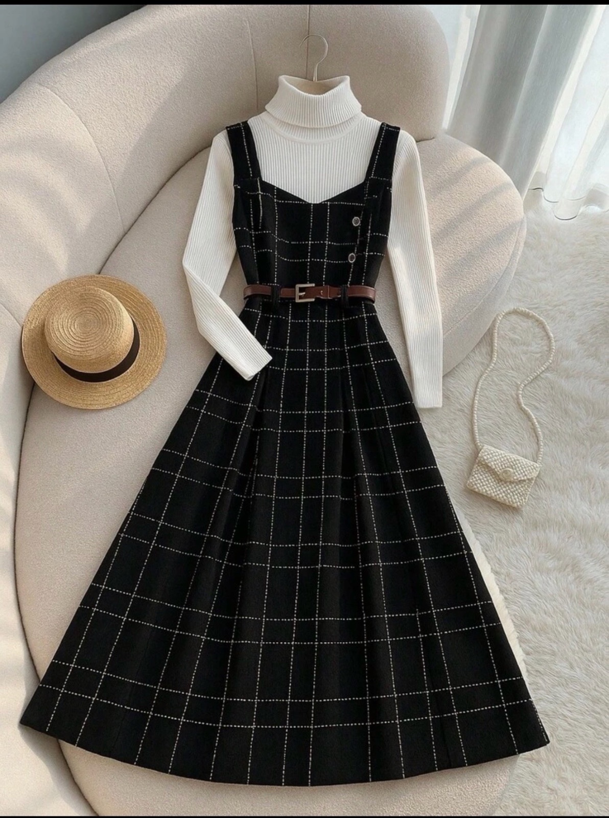Robe salopette noir