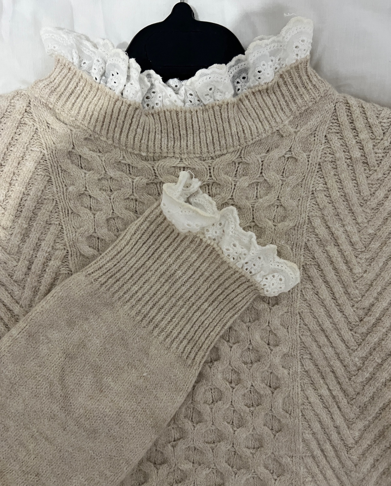 Pull beige rosée