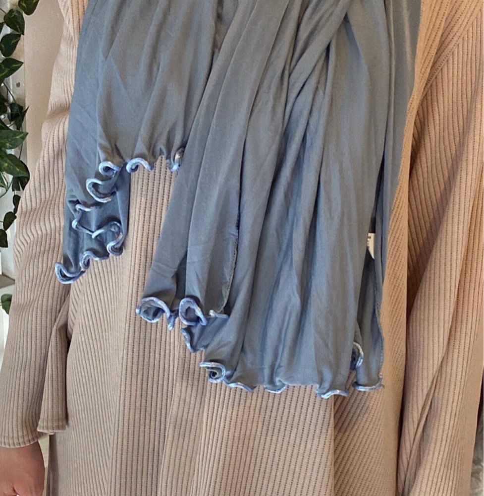 Foulard bleu jersey premium