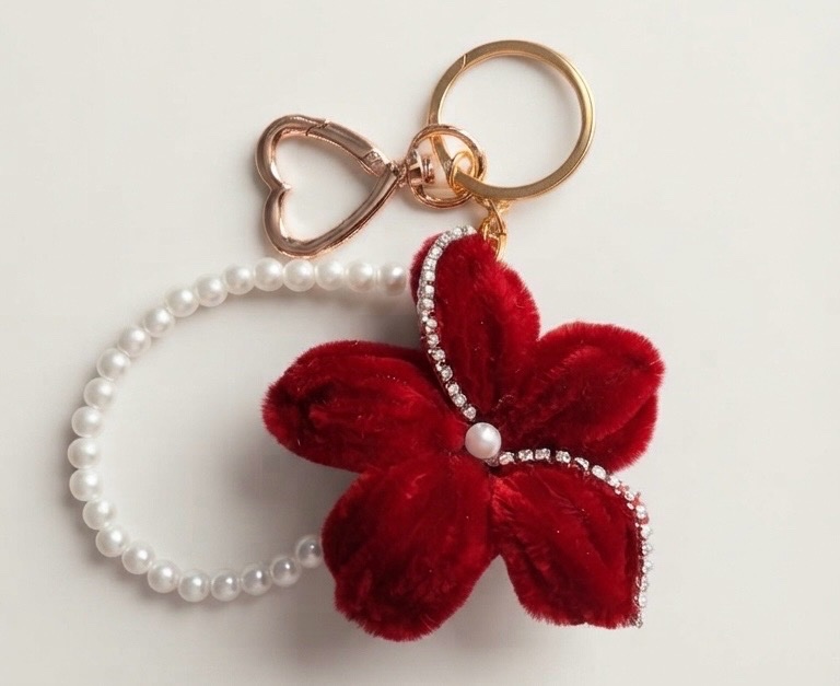 Burgendy keychain