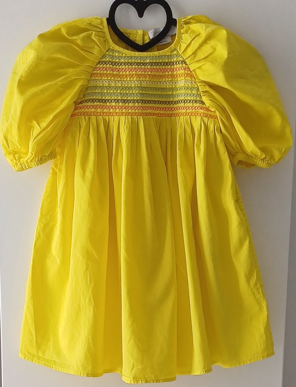 Robe jaune stella mccartney kids 3 ans