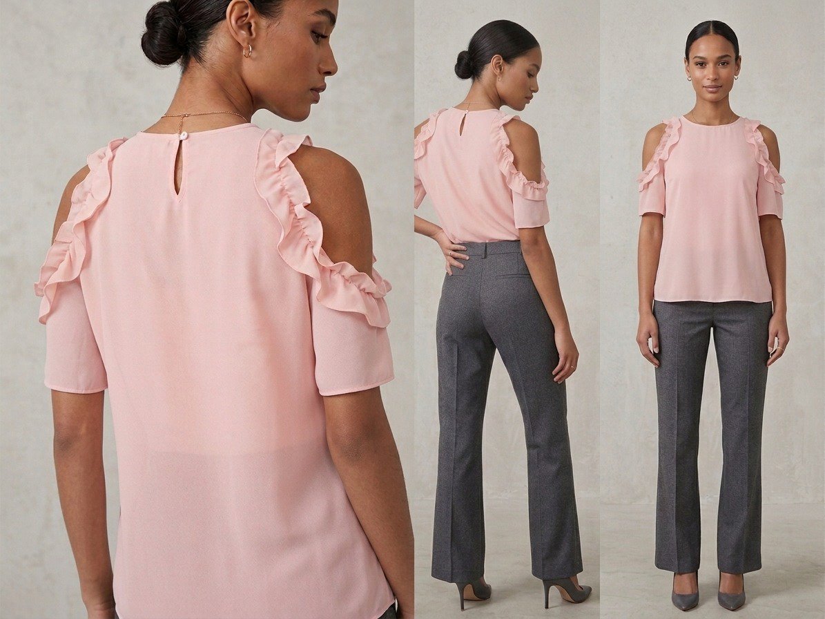 Blouse femme rose poudré
