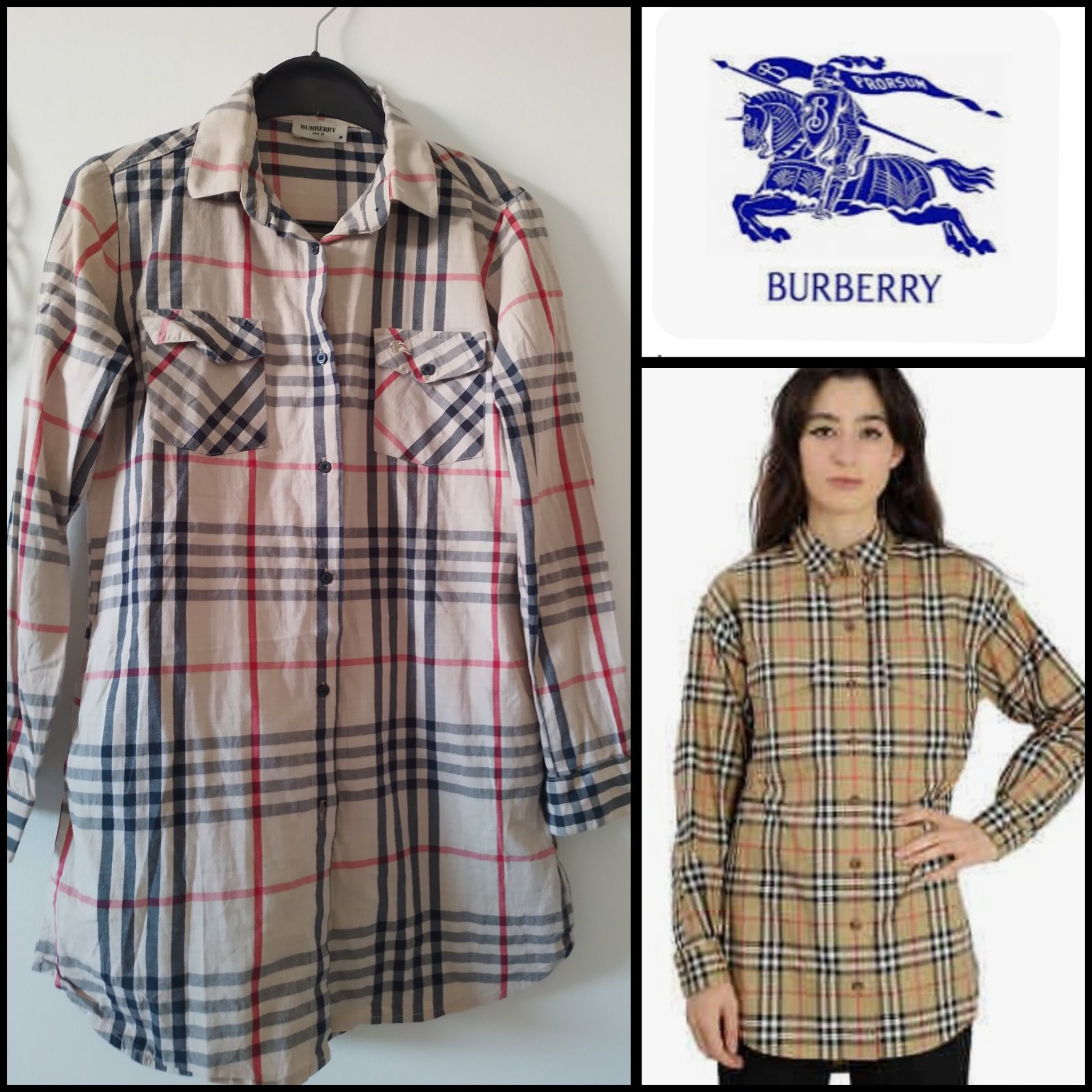 Jolie chemise longue burberry 