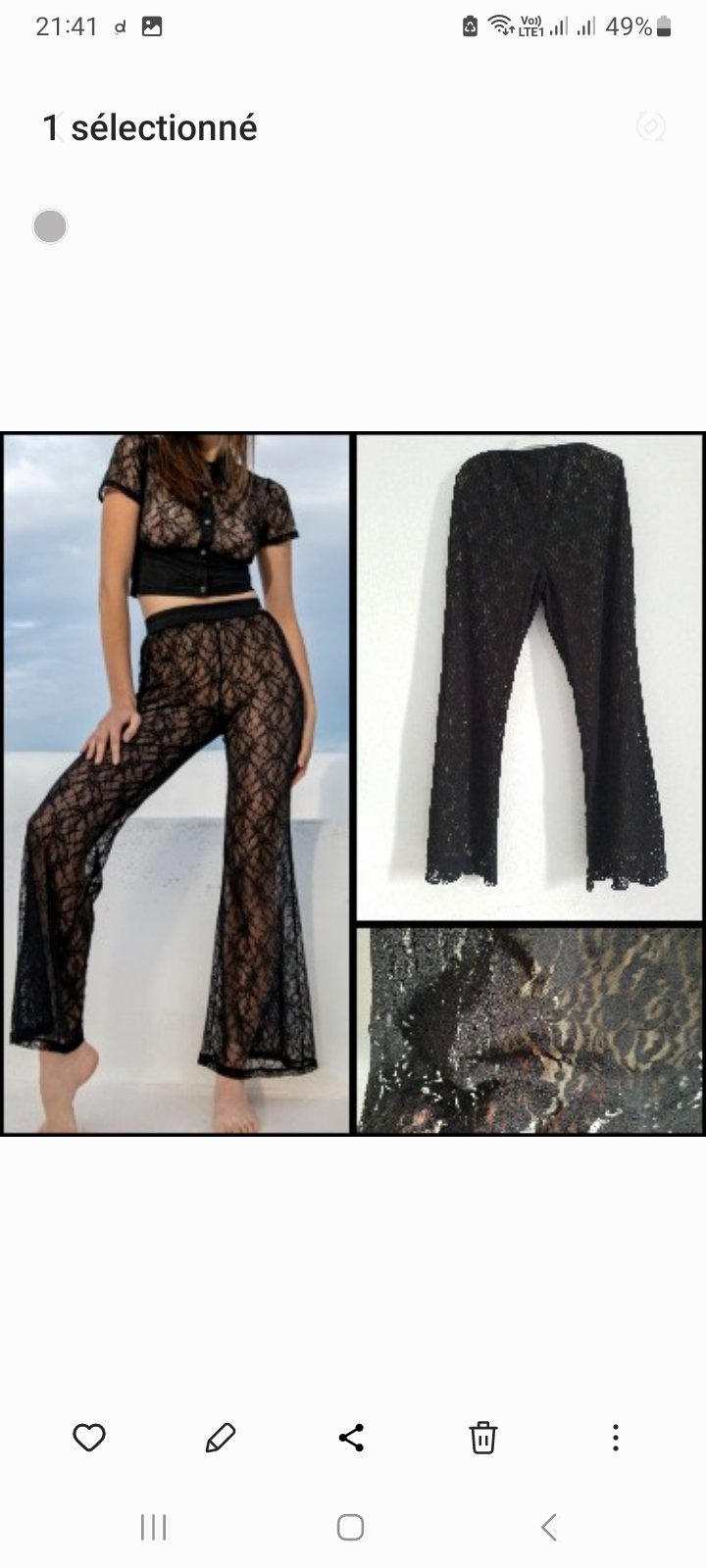 Jolie pantalon dentelle 
